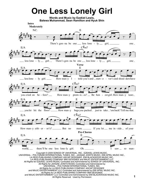 How many tears you let hit the floor. . One less lonely girl chords